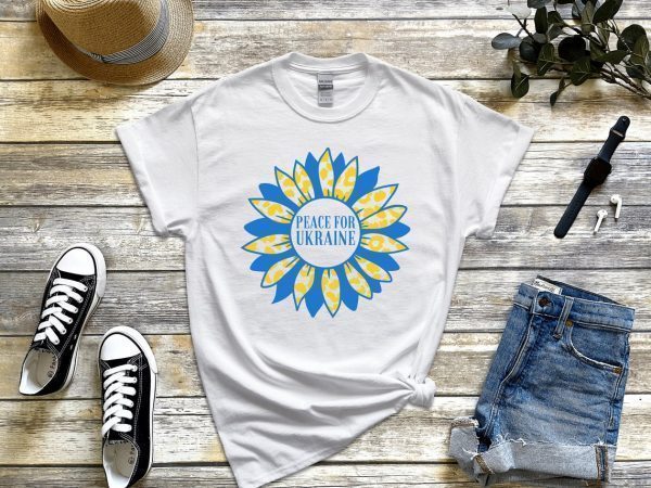 Ukraine Sunflower Stand with Ukraine Love Ukraine Shirt