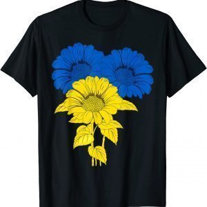 Ukraine Sunflowers Blue Yellow Support Peace Ukrainian Flag Save Ukraine Shirt