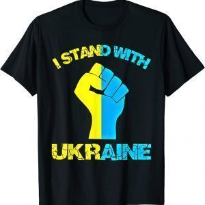 Ukraine Ukrainian Flag with Ukraine Support T-Shirt