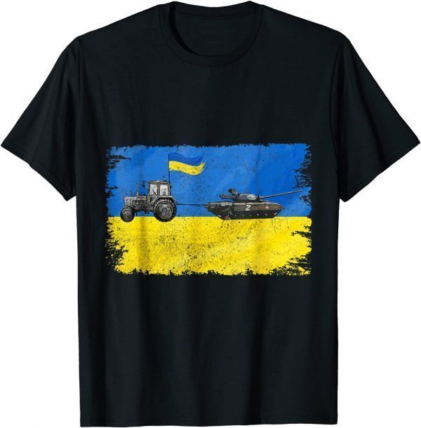 Ukrainian Farmer Steals Tank I Stand With Ukraine Love Ukraine T-Shirt