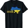 Ukrainian Flag Map Love Support Ukrainians Ukraine Country Peace Ukraine T-Shirt