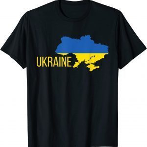 Ukrainian Flag Map Love Support Ukrainians Ukraine Country Peace Ukraine T-Shirt