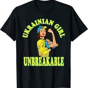 Ukrainian Girl Unbreakable Feminine Ukraine Flag Love Ukraine T-Shirt