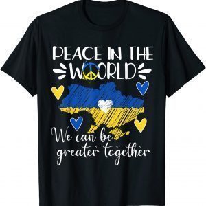 Ukrainian Peace In The World I-Stand With Ukraine Supporter Free Ukraine Shirt