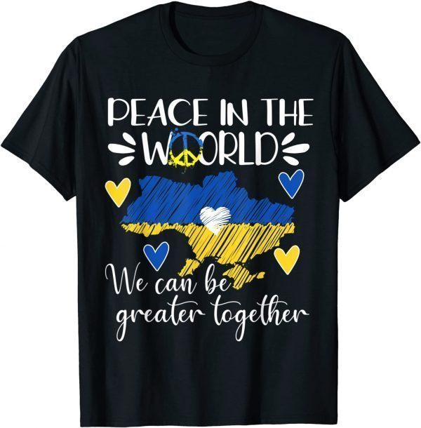 Ukrainian Peace In The World I-Stand With Ukraine Supporter Free Ukraine Shirt