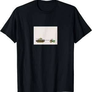 Ukrainian tractor pulling Russian tank, I stand with Ukraine Love Ukraine T-Shirt