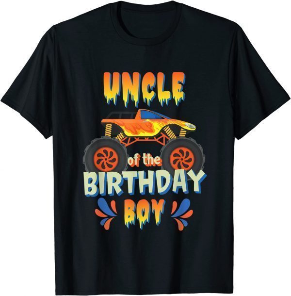 Uncle Birthday Boy Monster Truck Theme Matching Family 2022 Shirt