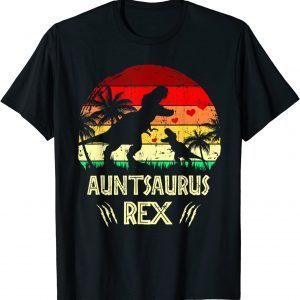 Vintage Auntsaurus Rex Dinosaur T-Rex Mother's Day 2022 Shirt