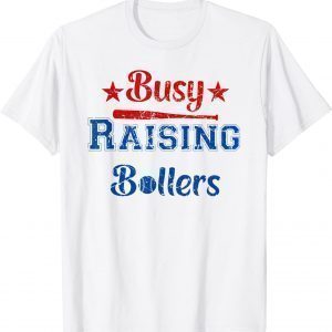 Vintage Baseball Mom Dad Busy Raising Ballers T-Shirt