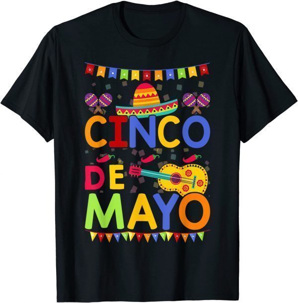 Vintage Cinco De Mayo Mexico Guitar 2022 Shirt