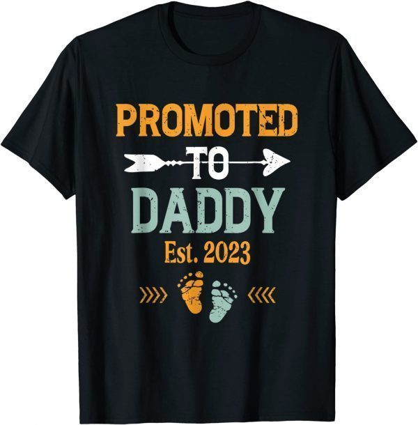 Vintage Promoted To Daddy 2023 Soon To Be New Daddy 2022 Shirt