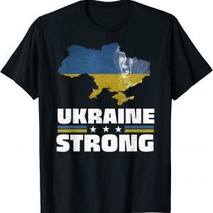 Vintage Soldier Ukrainians Flag Ukrain In Ukrain Map Peace Ukraine T-Shirt
