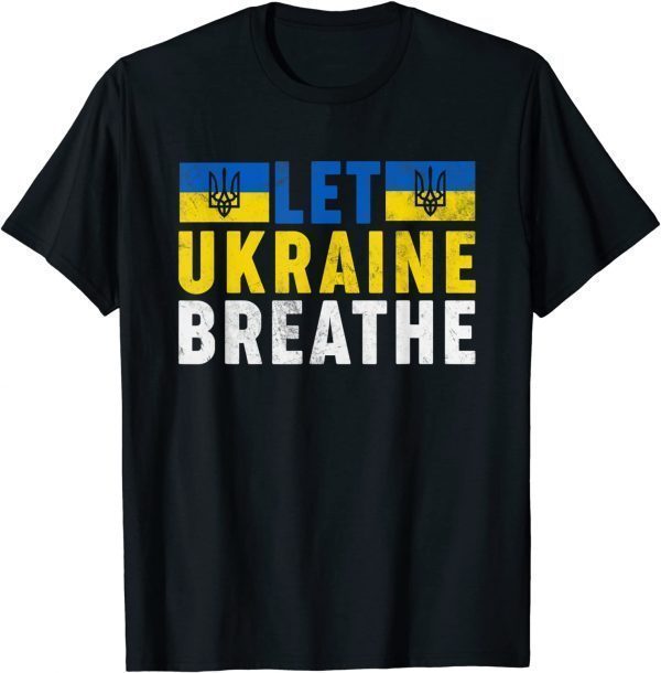 Vintage Ukraine Flag - Let Ukraine Breathe Classic Shirt