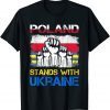 Vintage Ukraine Ukrainian Flag Ukraine & Poland Flag T-Shirt