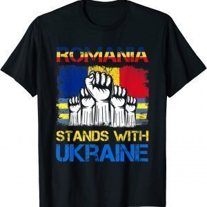 Vintage Ukraine Ukrainian Flag Ukraine & Romania Flag Love Ukraine Shirt