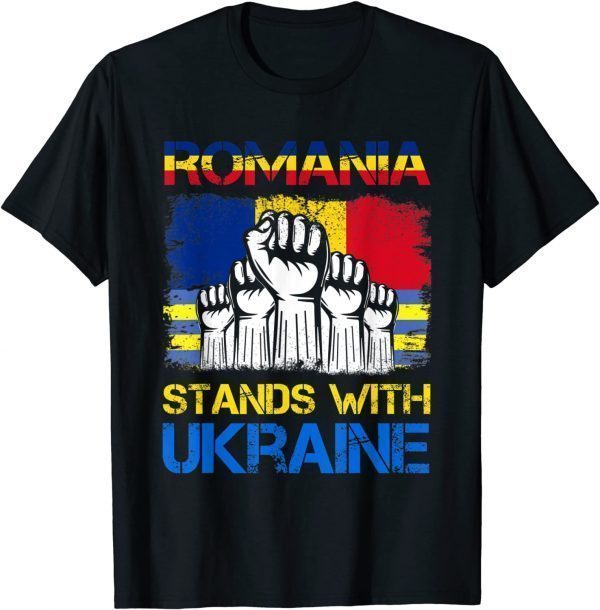 Vintage Ukraine Ukrainian Flag Ukraine & Romania Flag Love Ukraine Shirt
