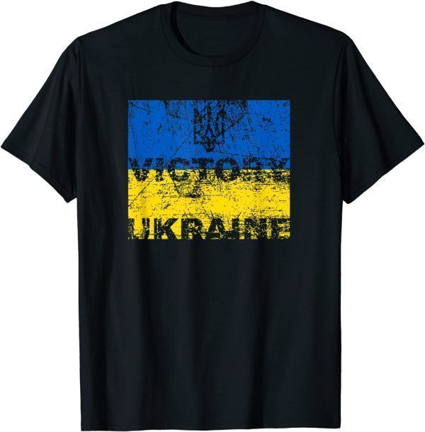 Vintage Victory for Ukraine Flag Symbol Love Ukraine Shirt
