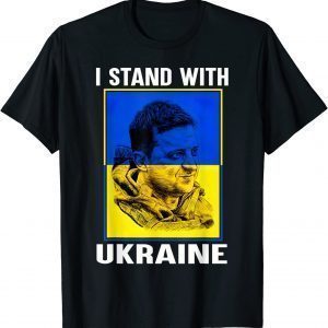 Volodymyr Zelensky Ukraine Flag I Stand With Ukraine Love Ukraine T-Shirt
