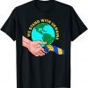 We Stand With Ukraine Ukrainian Flag Earth Peace Freedom Love Ukraine T-Shirt