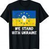We Stand With Ukraine Ukrainian Flag Rise Fist Peace Vintage Love Ukraine T-Shirt