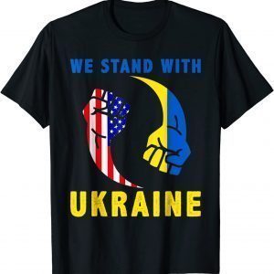 We Stand With Ukraine Ukrainian Flag Ukrainians Puck Futin Love Ukraine T-Shirt