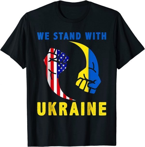 We Stand With Ukraine Ukrainian Flag Ukrainians Puck Futin Love Ukraine T-Shirt