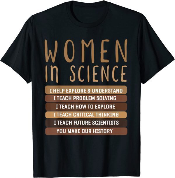 Women Belong In Science Design For Biology & Physics Teacher Classic Shirt