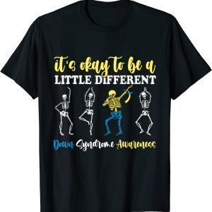 World Down Syndrome Awareness Day Dabbing Kid Skeleton Classic Shirt