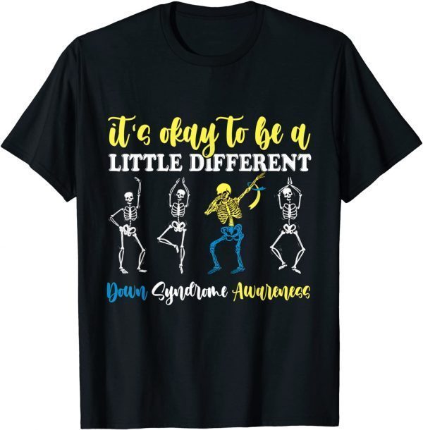 World Down Syndrome Awareness Day Dabbing Kid Skeleton Classic Shirt