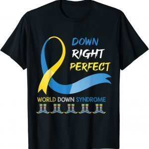 World Down Syndrome Socks Right Blue Yell Ribbon Classic Shirt