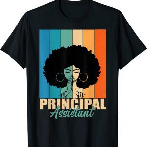 Assistant Principal Afro Job Title School Worker Vintage 2022 shirt