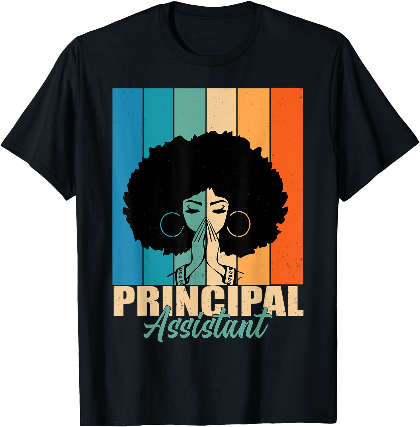 Assistant Principal Afro Job Title School Worker Vintage 2022 shirt