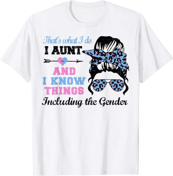 Auntie Keeper of the Gender Reveal Party Ideas Distressed 2022 Shirt