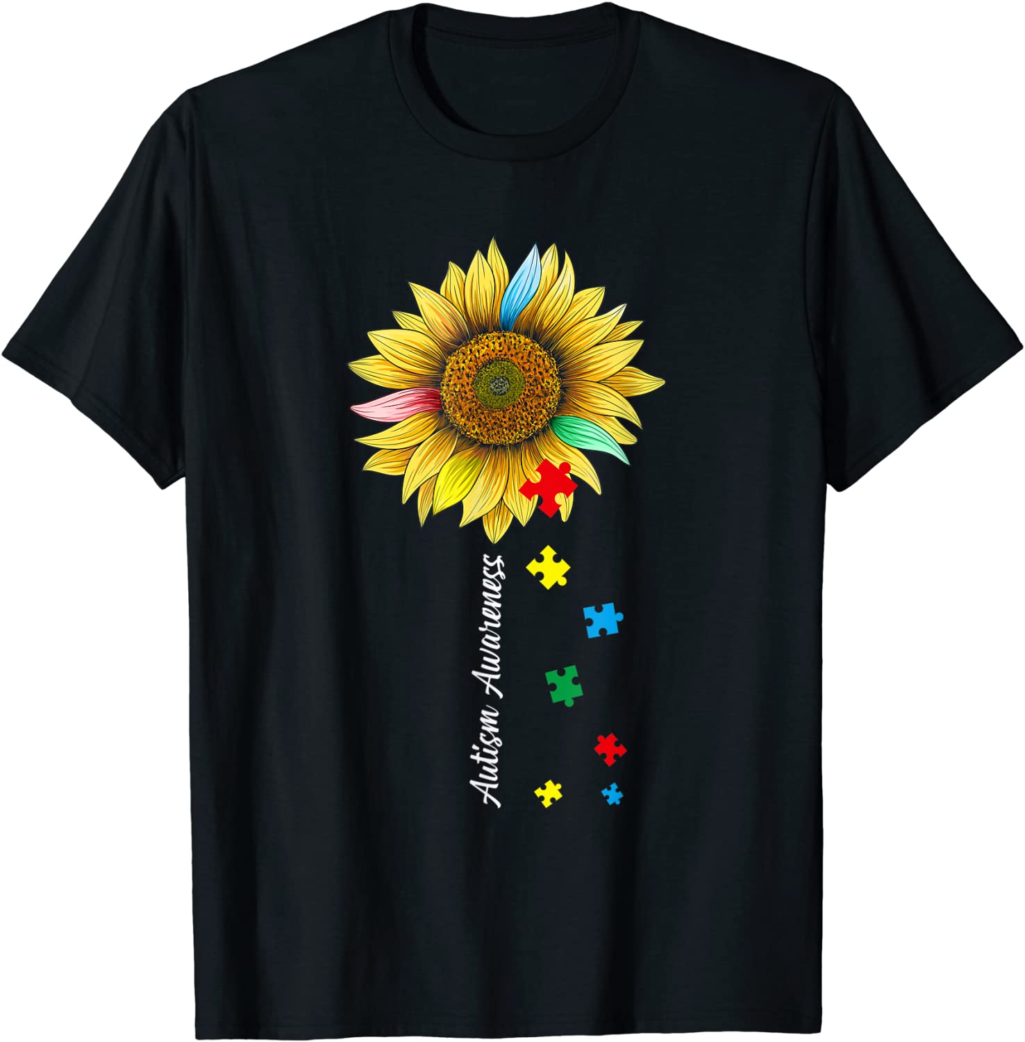 Autism Awareness Day Autistic Sunflower 2022 Shirt - Teeducks