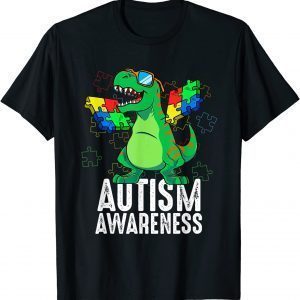 Autism Awareness T Rex Dino Autistic Toddler ASD Dino Autism 2022 Shirt