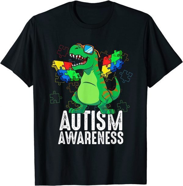 Autism Awareness T Rex Dino Autistic Toddler ASD Dino Autism 2022 Shirt