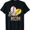 Ball Mom Baseball Softball Mama Team Sports Leopard Classic Shirt