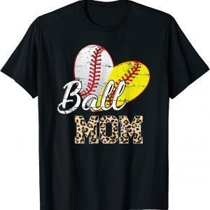 Ball Mom Baseball Softball Mama Team Sports Leopard Classic Shirt