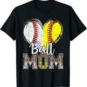 Ball Mom Heart Baseball Softball Mama Mothers Day 2022 Classic Shirt