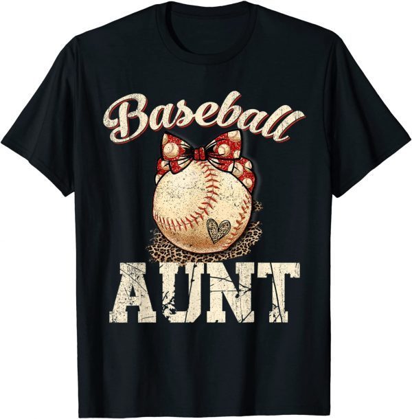 Baseball Aunt Messy Bun Player Aunt Mother's Day 2022 Shirt