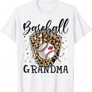 Baseball Grandma Leopard Baseball Lovers Family Mothers Day Classic Shirt