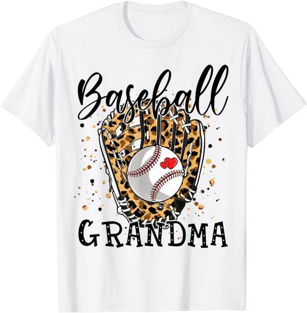 Baseball Grandma Leopard Baseball Lovers Family Mothers Day Classic Shirt