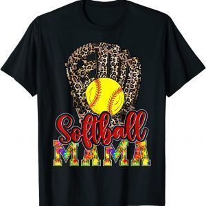 Baseball Mama Leopard Game Day Baseball Lover Mothers Day 2022 T-Shirt