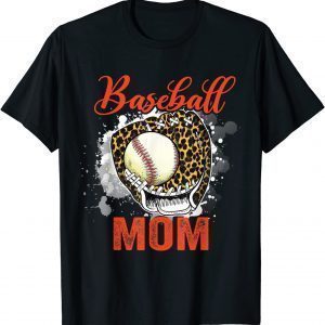 Baseball Mom Leopard Shirt Softball Mama Mother's Day Classic T-Shirt