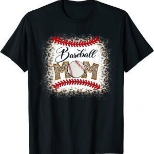 Baseball Mom Leopard Softball Mom Mother's Day 2022 T-Shirt