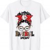 Baseball Mom Messy Bun Softball Mom Mother's Day 2022 Shirt