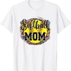 Baseball Mom Softball Mom Mothers Day 2022 Leopard Sunflower Classic Shirt