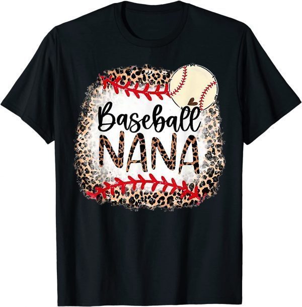 Baseball Nana Softball Leopard Matching Family Mother's Day Classic Shirt