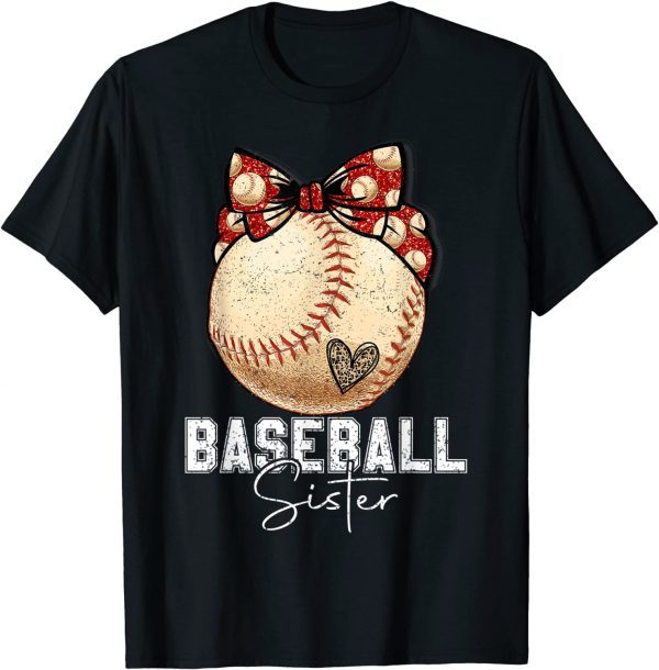 Baseball Sister Vintage Messy Bun Mothers Day Classic Shirt