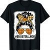 Basketball Mom basketball Mom Messy Bun Leopard Mother's Day 2022 Shirt